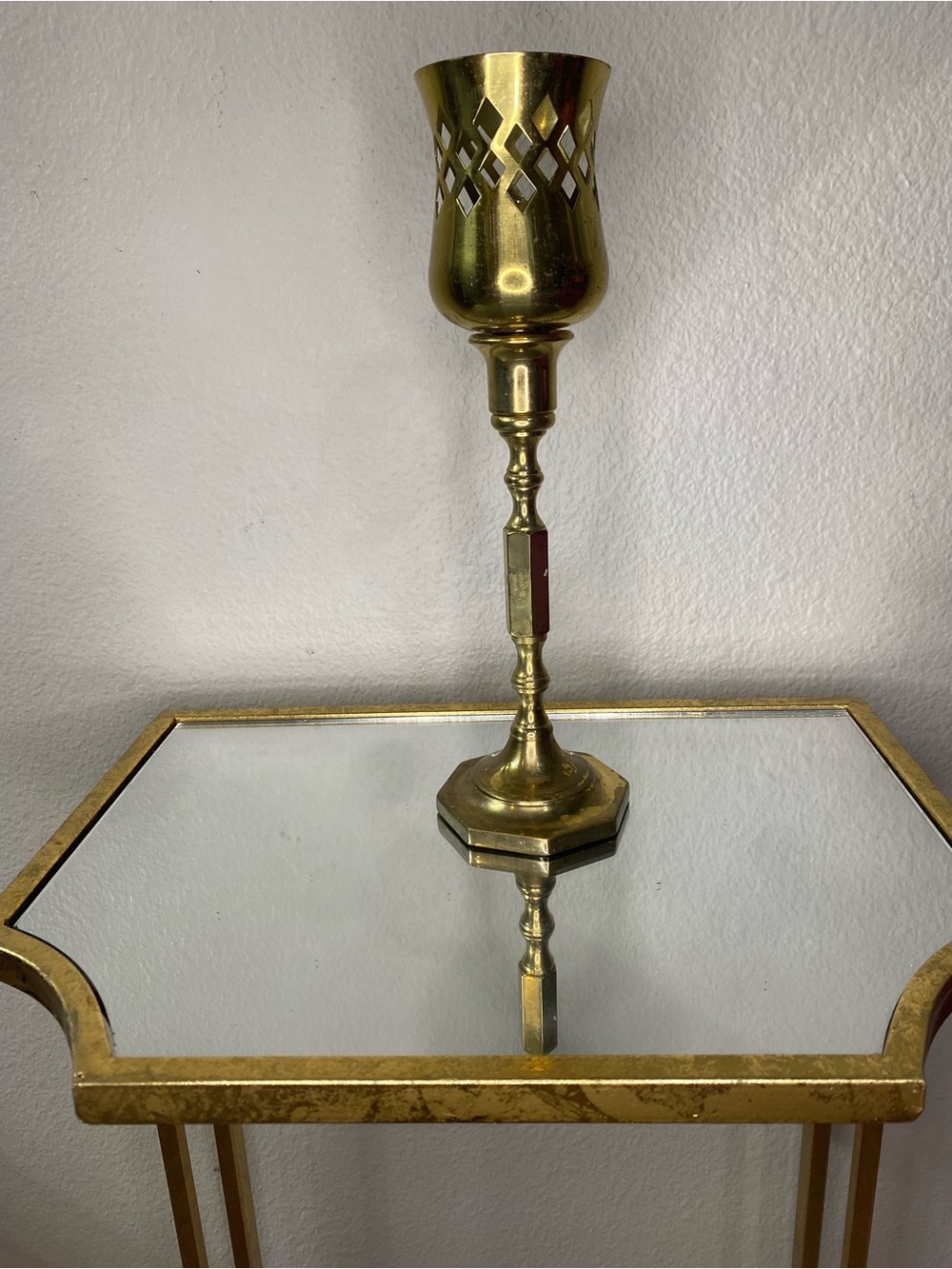 Brass Decorative Candle Holder - Gold